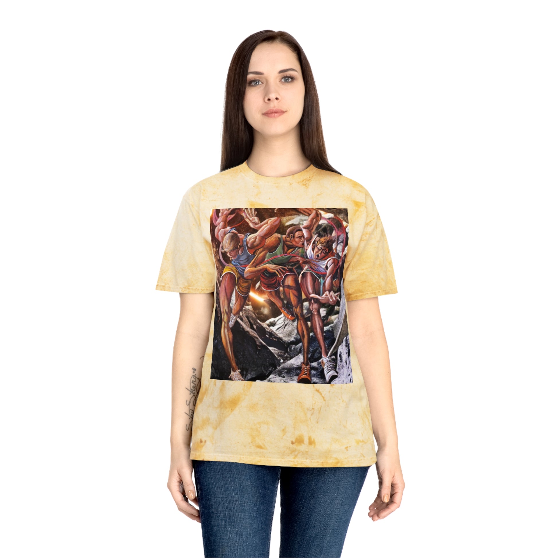 Color Blast T-Shirt - Don’t Look Back - Ernie Barnes Olympic Track