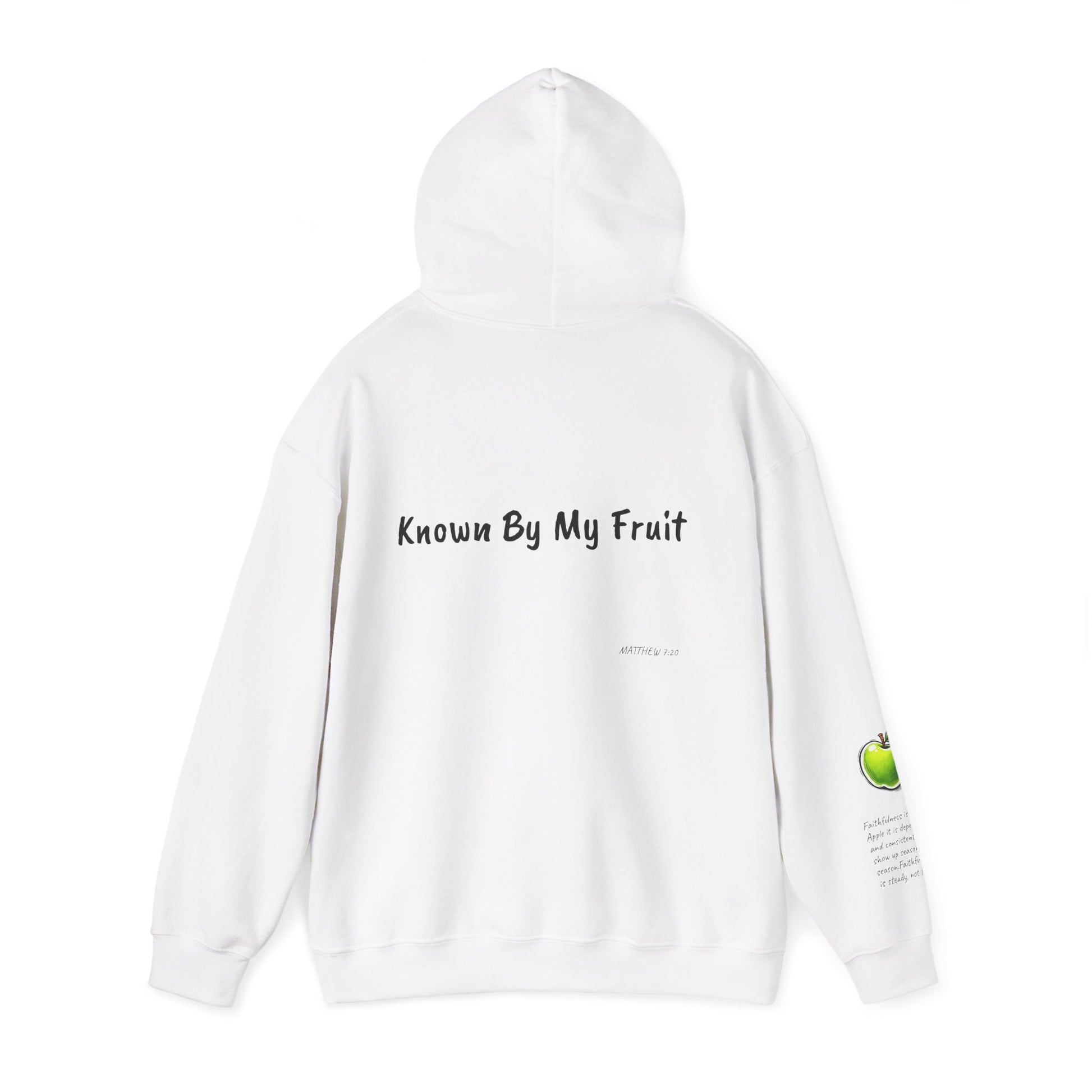 Known By My Fruit  Faithfulness/ Apple Hoodie — Inspirational Christian Faith Pullover