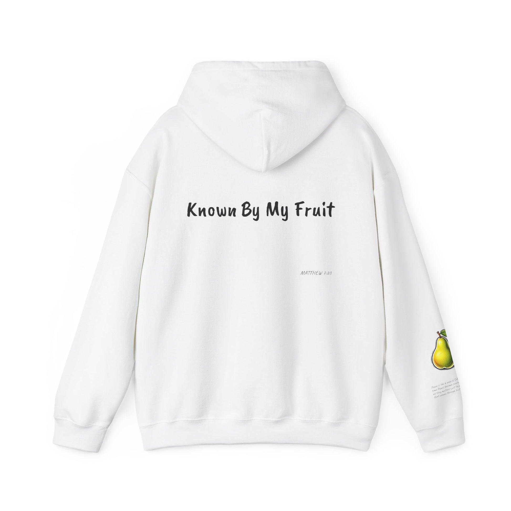 Known By My Fruit  Peace/Pear Hoodie — Inspirational Christian Faith Pullover