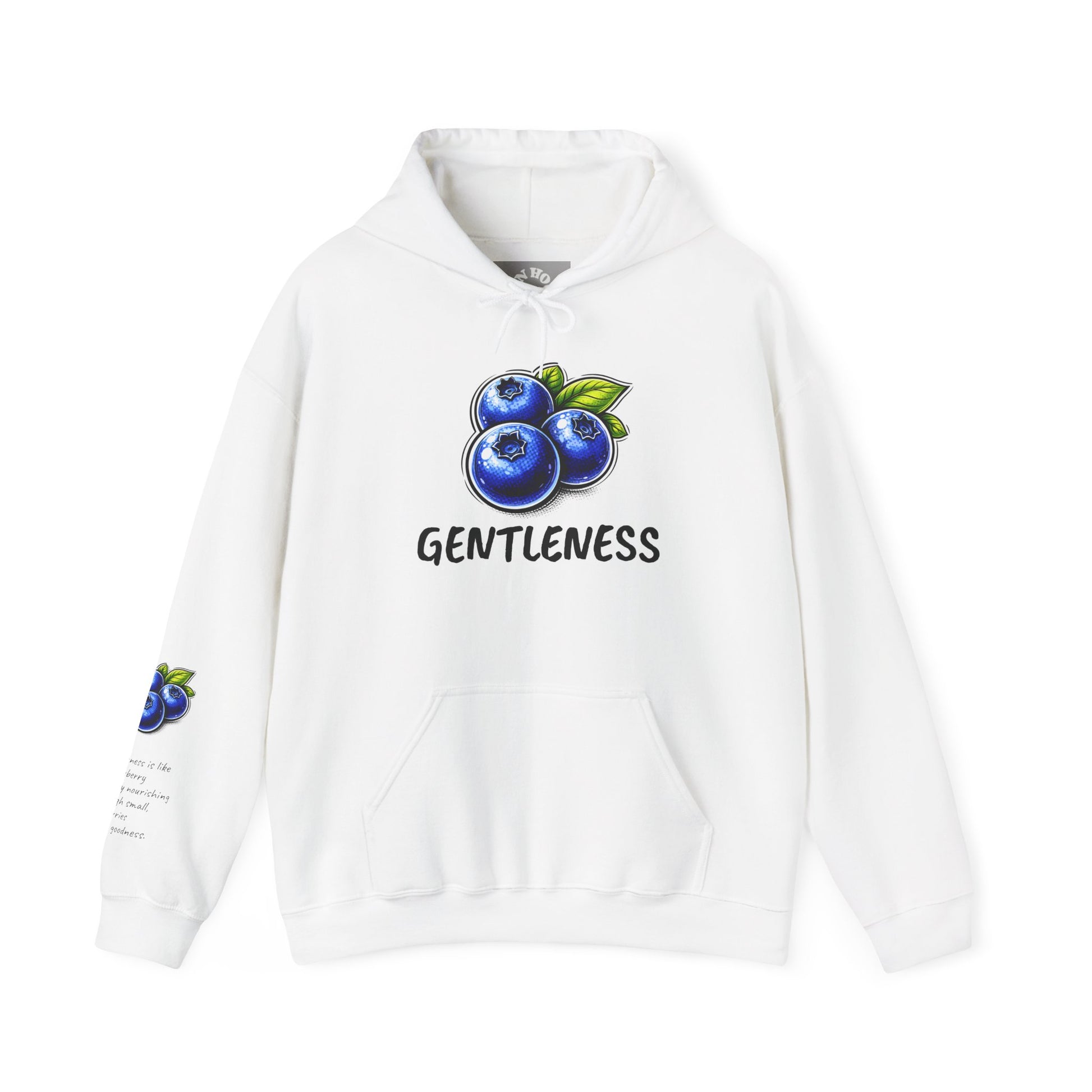 Known By My Fruit  Gentleness/ Blueberry Hoodie — Inspirational Christian Faith Pullover