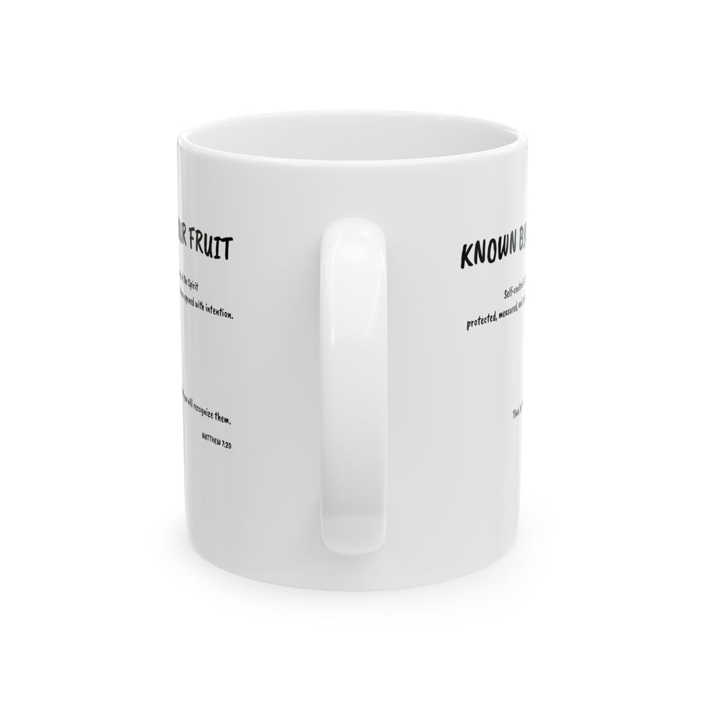Known By My Fruit  Self Controll/ Orange Ceramic Coffee Cup (11oz/15oz)