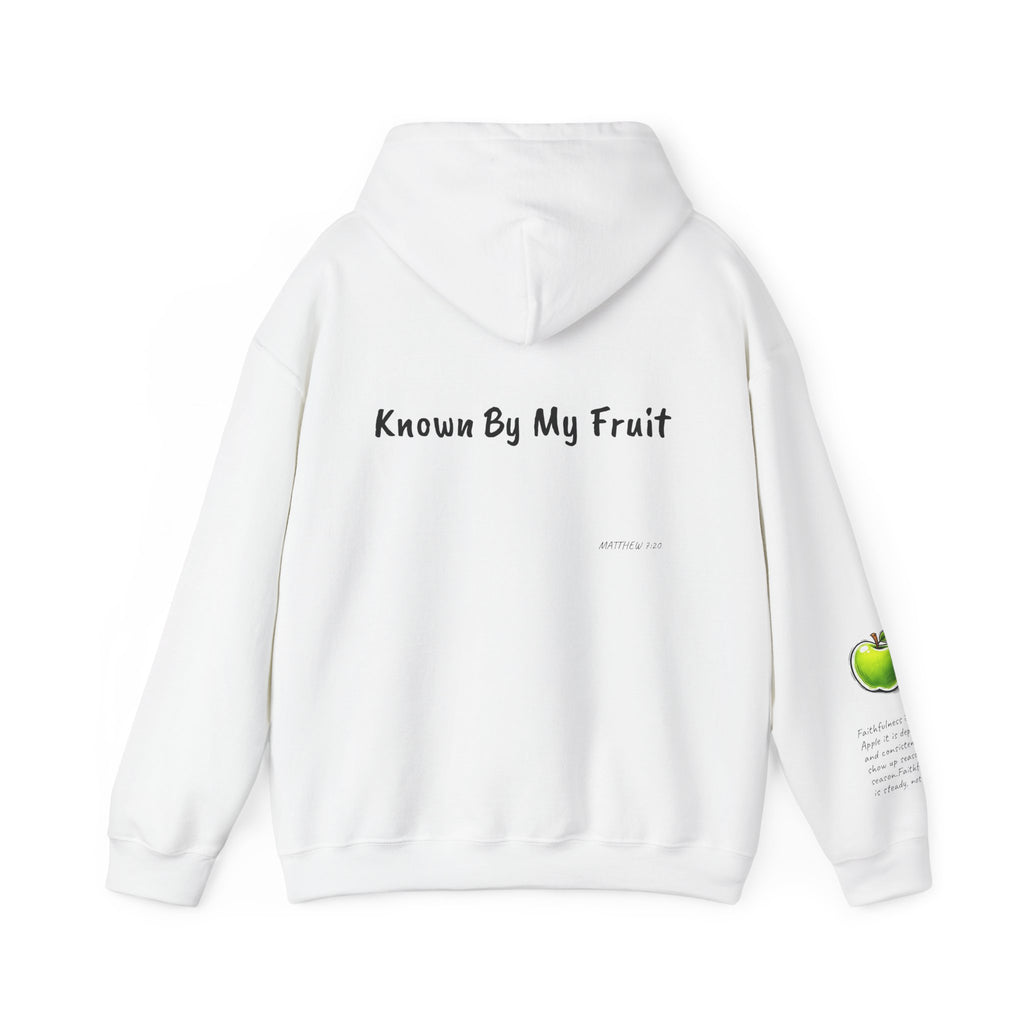 Known By My Fruit  Faithfulness/ Apple Hoodie — Inspirational Christian Faith Pullover