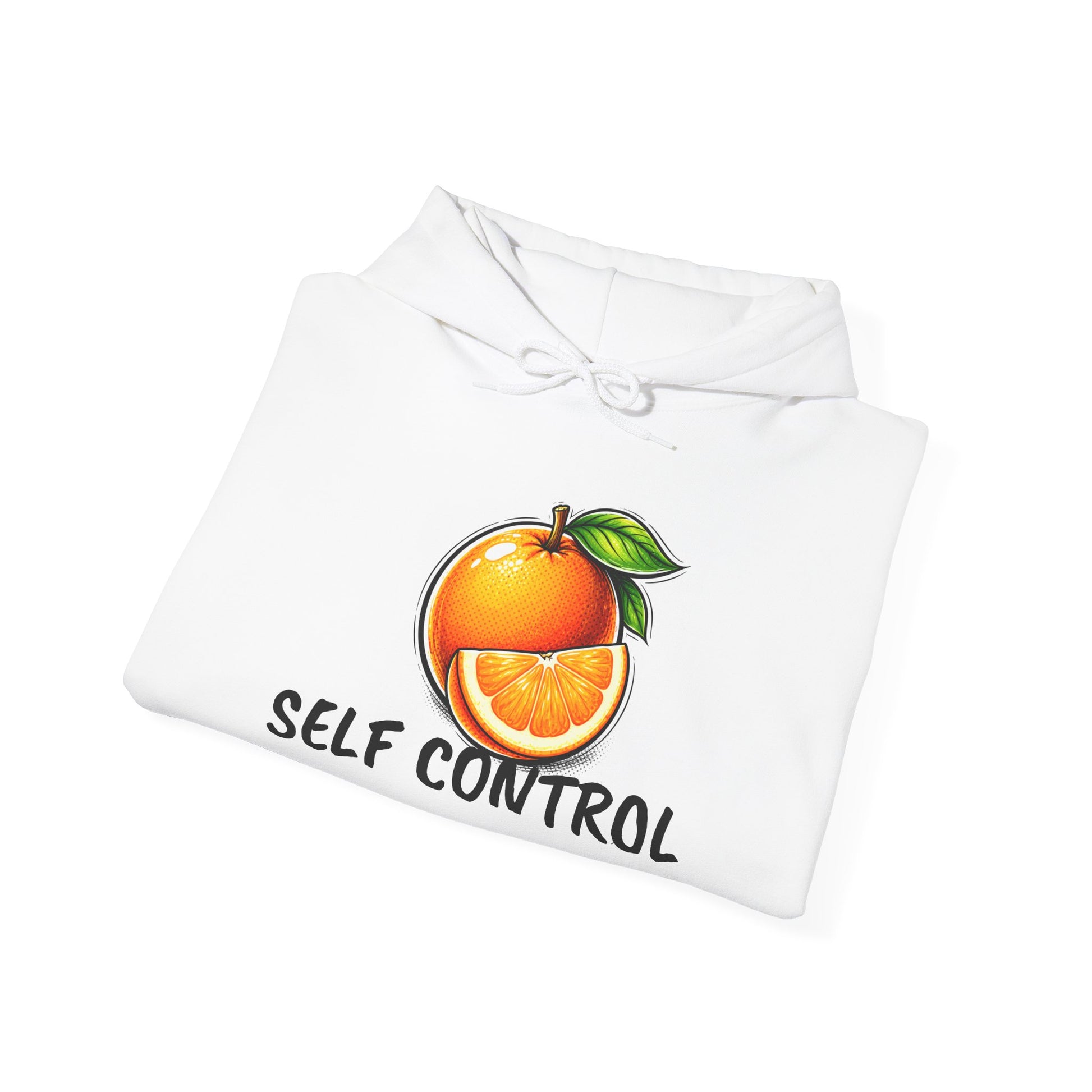Known By My Fruit  Self-Control/ Orange Hoodie — Inspirational Christian Faith Pullover
