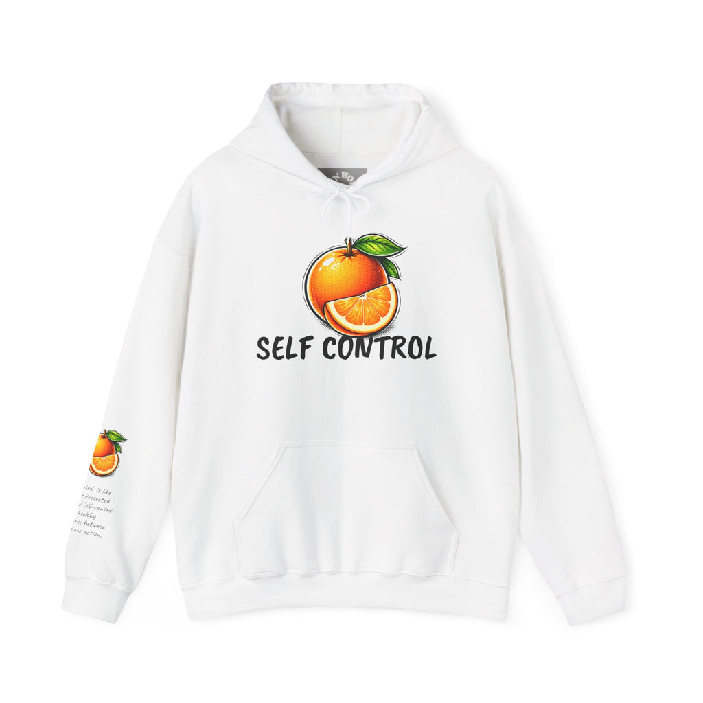 Known By My Fruit  Self-Control/ Orange Hoodie — Inspirational Christian Faith Pullover