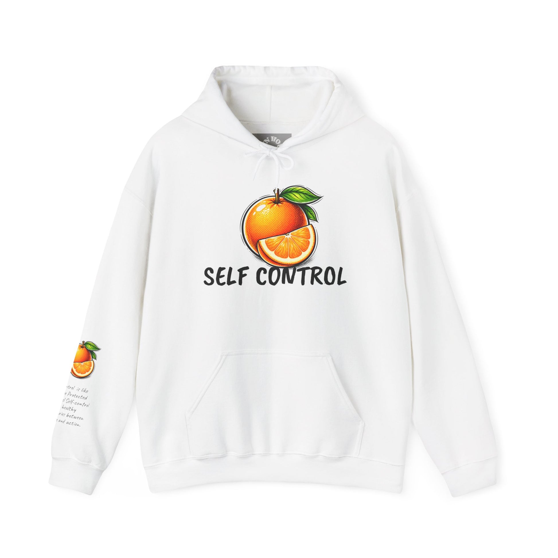 Known By My Fruit  Self-Control/ Orange Hoodie — Inspirational Christian Faith Pullover