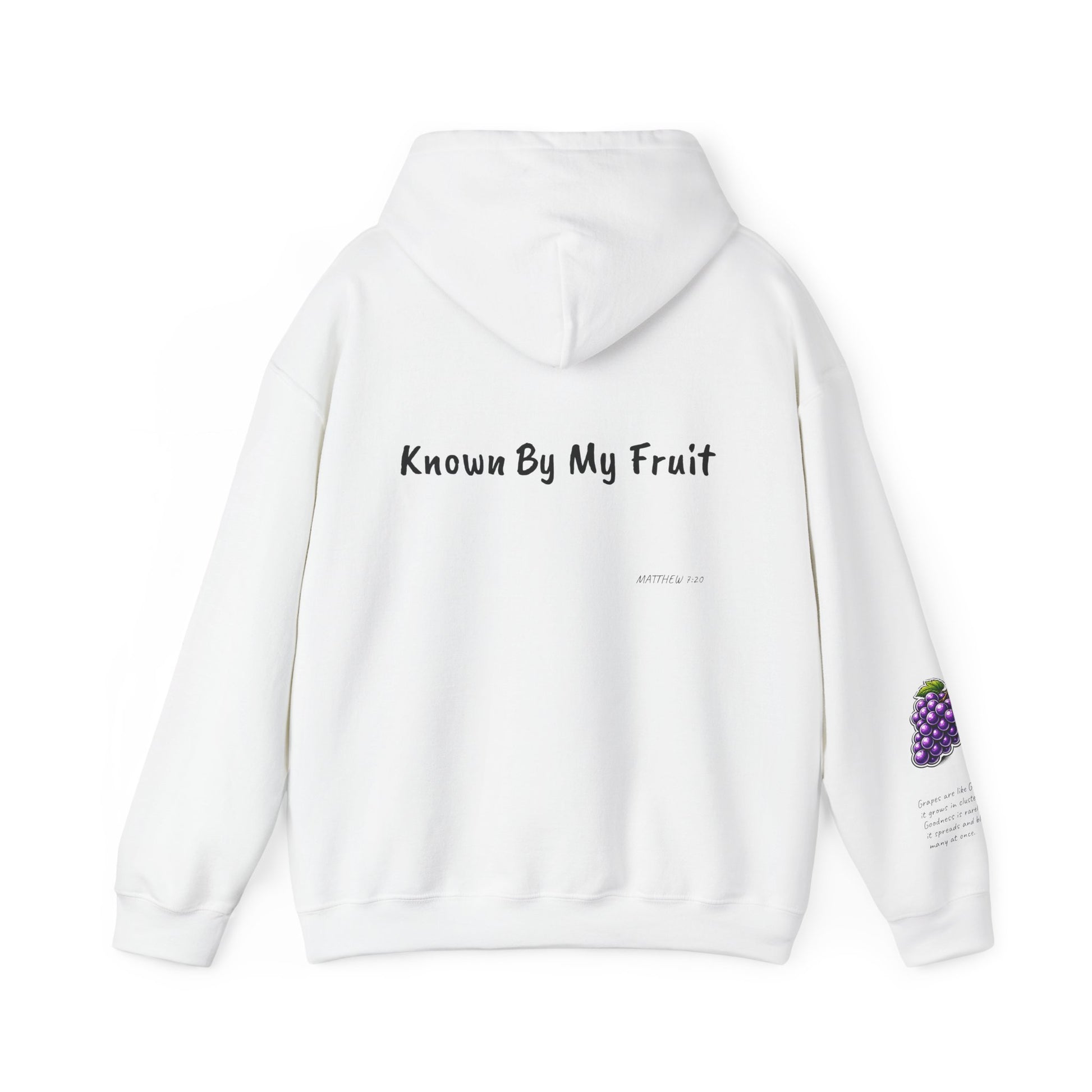 Known By My Fruit  Goodness/ Grapes Hoodie — Inspirational Christian Faith Pullover