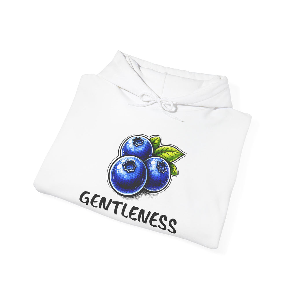 Known By My Fruit  Gentleness/ Blueberry Hoodie — Inspirational Christian Faith Pullover