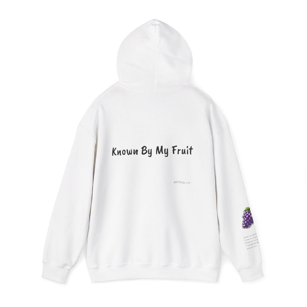 Known By My Fruit  Goodness/ Grapes Hoodie — Inspirational Christian Faith Pullover