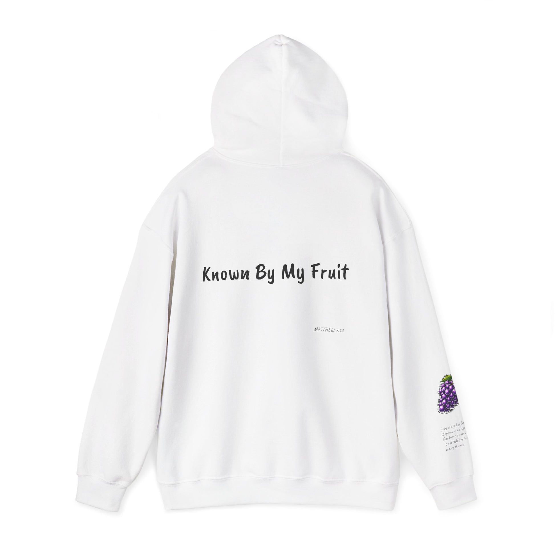 Known By My Fruit  Goodness/ Grapes Hoodie — Inspirational Christian Faith Pullover