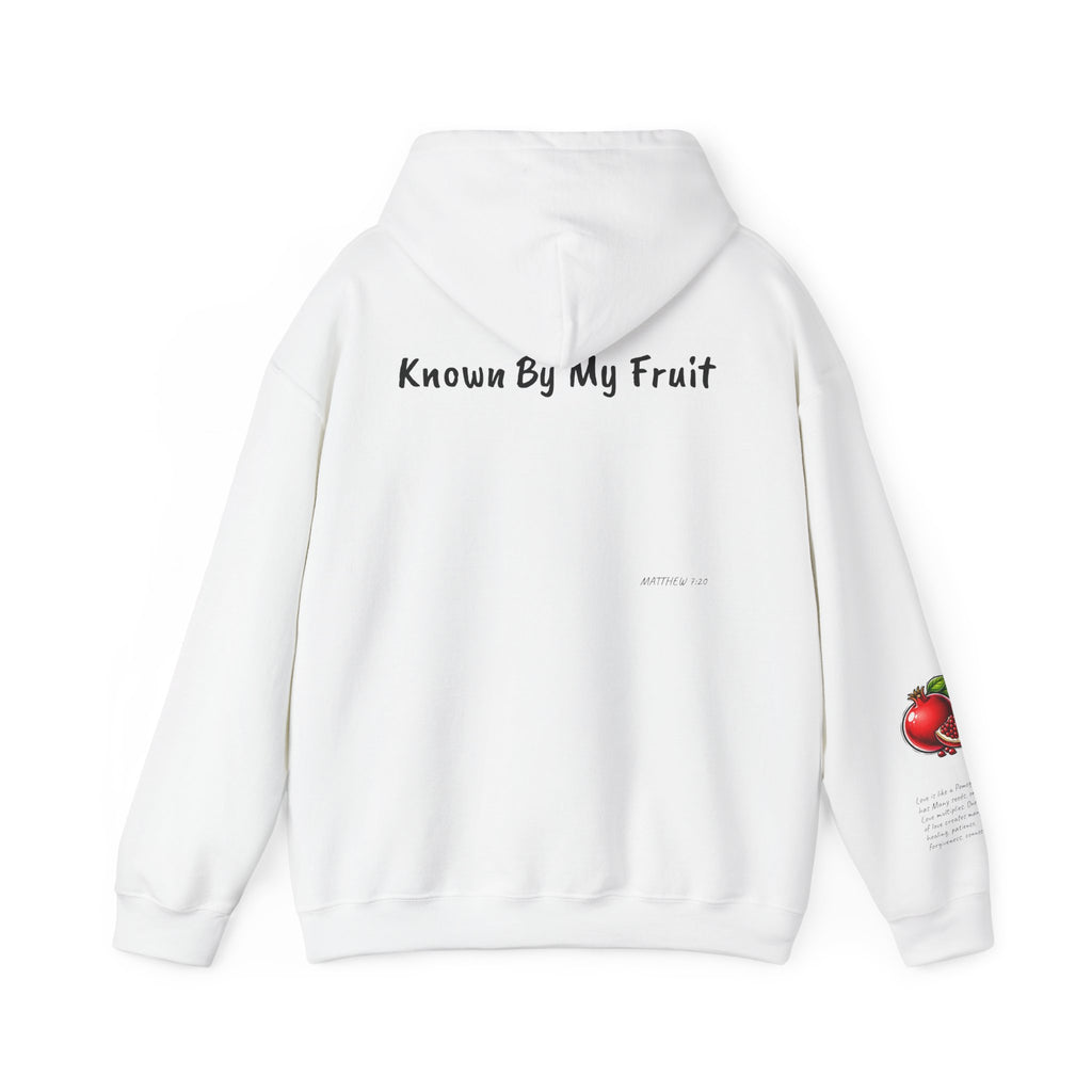 Known By My Fruit  Love/ Pomegrant Hoodie — Inspirational Christian Faith Pullover